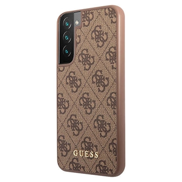 Guess 4G Metal Gold Logo Samsung Galaxy S23 5G Hybrid Cover - Brun