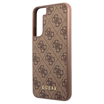 Guess 4G Metal Gold Logo Samsung Galaxy S23 5G Hybrid Cover - Brun