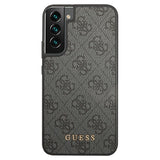 Guess 4G Metal Gold Logo Samsung Galaxy S23 5G Hybrid Cover - Grå