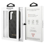 Guess 4G Metal Gold Logo Samsung Galaxy S23 5G Hybrid Cover - Grå