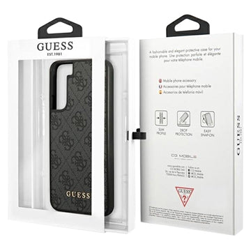 Guess 4G Metal Gold Logo Samsung Galaxy S23 5G Hybrid Cover - Grå
