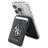 Guess 4G kortholder med metallogo og stander - MagSafe-kompatibel - Sort