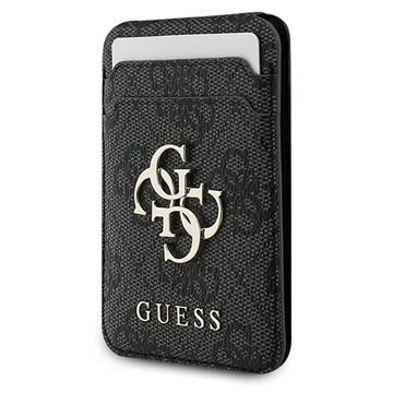 Guess 4G kortholder med metallogo og stander - MagSafe-kompatibel - Sort