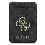 Guess 4G kortholder med metallogo og stander - MagSafe-kompatibel - Sort