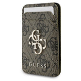 Guess 4G kortholder med metallogo og stander - MagSafe-kompatibel - Brun