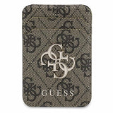 Guess 4G kortholder med metallogo og stander - MagSafe-kompatibel - Brun