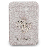 Guess 4G kortholder med metallogo og stander - MagSafe-kompatibel - Pink