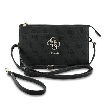 Guess 4G Metal Logo Universal telefonetui med skulderrem - Sort