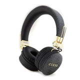 Guess 4G On-Ear trådløse hovedtelefoner med metallogo - sort