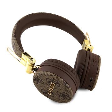 Guess 4G On-Ear trådløse hovedtelefoner med metallogo - brun