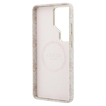 Samsung Galaxy S26 Ultra Guess 4G Script Metal Logo magnetisk cover - Pink