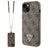 iPhone 15 Guess 4G Strass Triangle Metal Logo Cover med Crossbody Rem - Brun