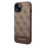 Guess 4G Stripe iPhone 14 Hybrid Cover - Brun