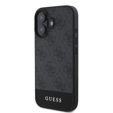 iPhone 16 Guess 4G Stripe Hybrid Cover - Grå