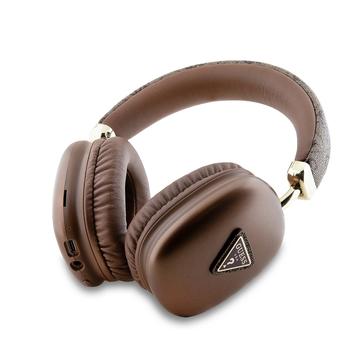 Guess 4G Bluetooth-hovedtelefoner med trekantlogo - Brun