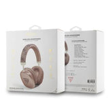 Guess 4G Bluetooth-hovedtelefoner med trekantlogo - Brun
