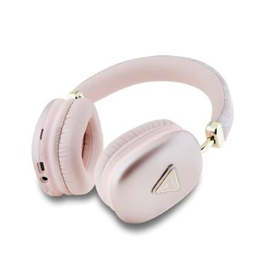 Guess 4G Bluetooth-hovedtelefoner med trekantlogo - Pink