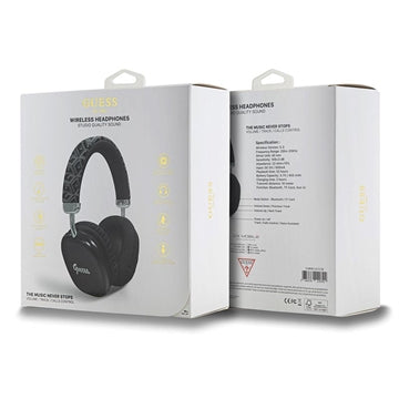 Guess G Cube Metallic Script Logo On-Ear trådløse hovedtelefoner - sort