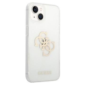 Guess Glitter 4G Big Logo iPhone 14 Plus Hybrid Cover - Gennemsigtig