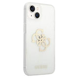 Guess Glitter 4G Big Logo iPhone 14 Plus Hybrid Cover - Gennemsigtig