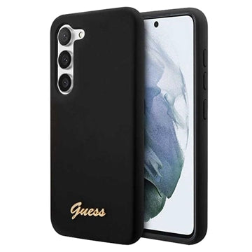 Guess Metal Logo Samsung Galaxy S23 5G Silikone Cover - Sort