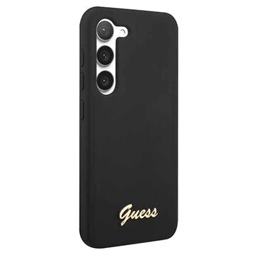 Guess Metal Logo Samsung Galaxy S23 5G Silikone Cover - Sort
