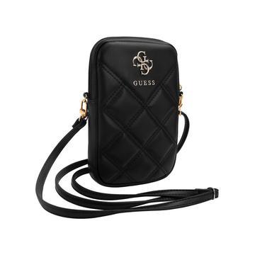 Guess vatteret 4G-telefonpose med metallogo og justerbar rem - sort
