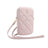 Guess quiltet 4G-telefonpose med metallogo og justerbar rem - pink