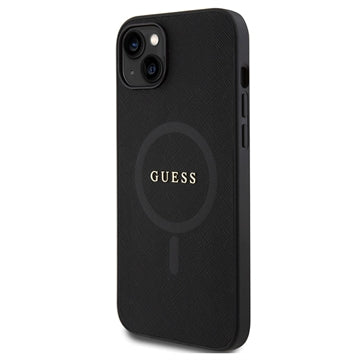iPhone 15 Guess Saffiano Hybrid Cover - MagSafe Kompatibel - Sort