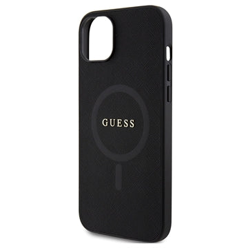 iPhone 15 Guess Saffiano Hybrid Cover - MagSafe Kompatibel - Sort
