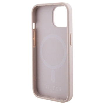 iPhone 15 Guess Saffiano Hybrid Cover - MagSafe Kompatibel - Pink