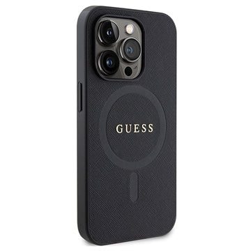 iPhone 15 Pro Max Guess Saffiano Hybrid Cover - MagSafe Kompatibel - Sort