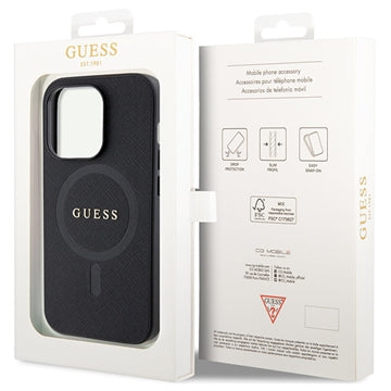 iPhone 15 Pro Max Guess Saffiano Hybrid Cover - MagSafe Kompatibel - Sort