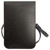 Guess Saffiano Triangle Logo Skuldertaske - Sort