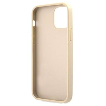 Guess Saffiano Vintage Script iPhone 12/12 Pro Cover - Guld