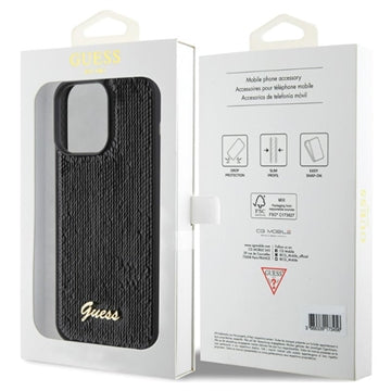 iPhone 15 Pro Max Guess Sequin Script Logo Cover - Sort