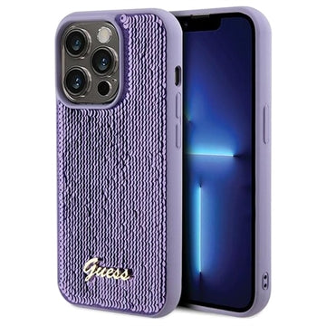 iPhone 15 Pro Max Guess Sequin Script Logo Cover - Lilla