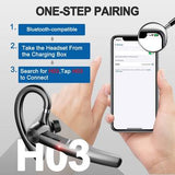 H03 Roterende ørekrog Bluetooth-headset med berøringssensor - sort