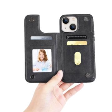 Hanman Mika iPhone 14 Cover med Pung - Sort