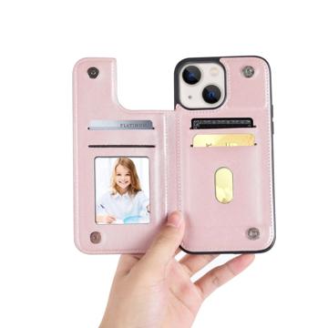 Hanman Mika iPhone 14 Cover med Pung - Rødguld