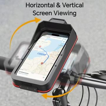 HL-176A Hurtigudløsende cykel- og motorcykel telefonholder - 7" - Sort