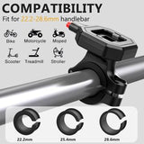 HL-176A Hurtigudløsende cykel- og motorcykel telefonholder - 7" - Sort