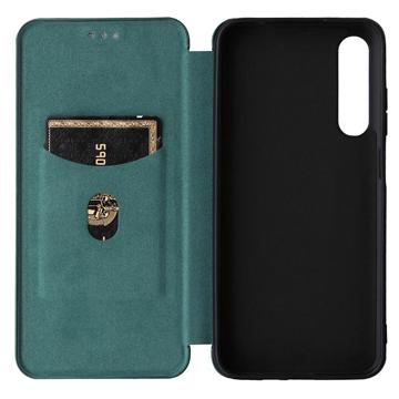 HTC Desire 22 Pro Pung Cover- Kulfiber - Grøn