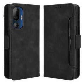 HTC U24 Pro Pung Cover med Kortholder - Sort