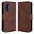 HTC U24 Pro Pung Cover med Kortholder - Brun
