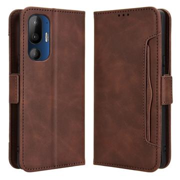 HTC U24 Pro Pung Cover med Kortholder - Brun