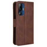HTC U24 Pro Pung Cover med Kortholder - Brun