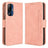 HTC U24 Pro Pung Cover med Kortholder - Pink
