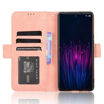 HTC U24 Pro Pung Cover med Kortholder - Pink