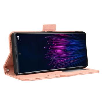 HTC U24 Pro Pung Cover med Kortholder - Pink